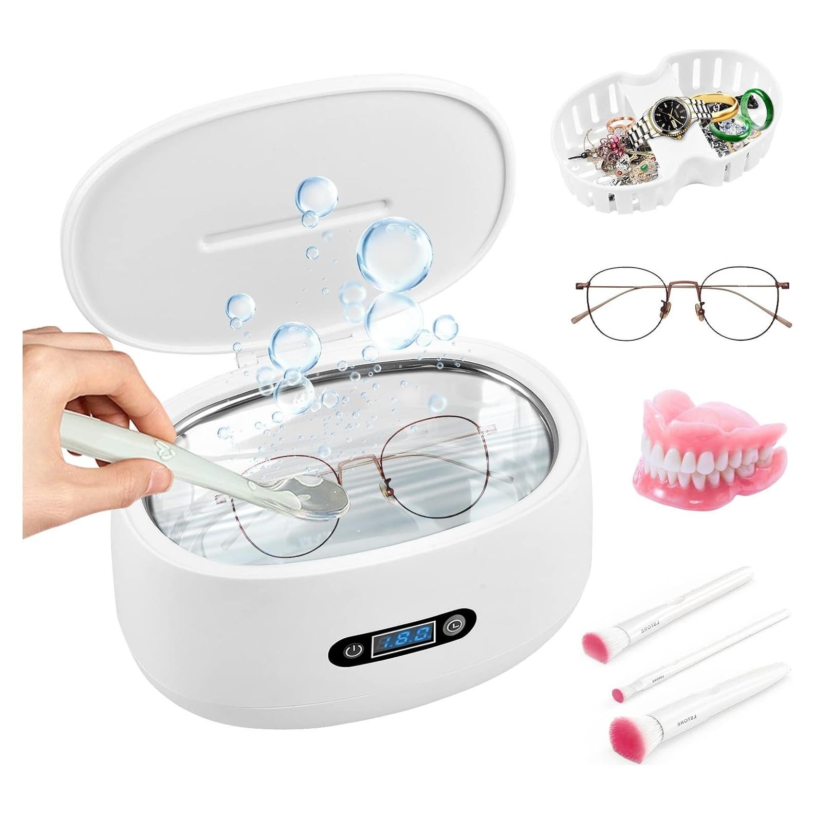 Limpiador Ultrasónico de Joyas GTSONIC 600ml con Temporizador