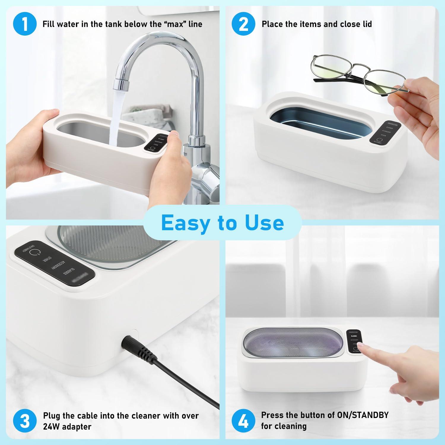 Limpiador Ultrasónico VOYLITE 24W 400ml 3 Modos Acero Inoxidable