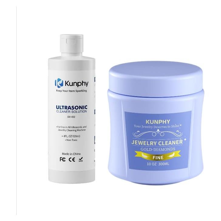 Limpiador Ultrasónico de Joyas KUNPHY 118ml y 295ml