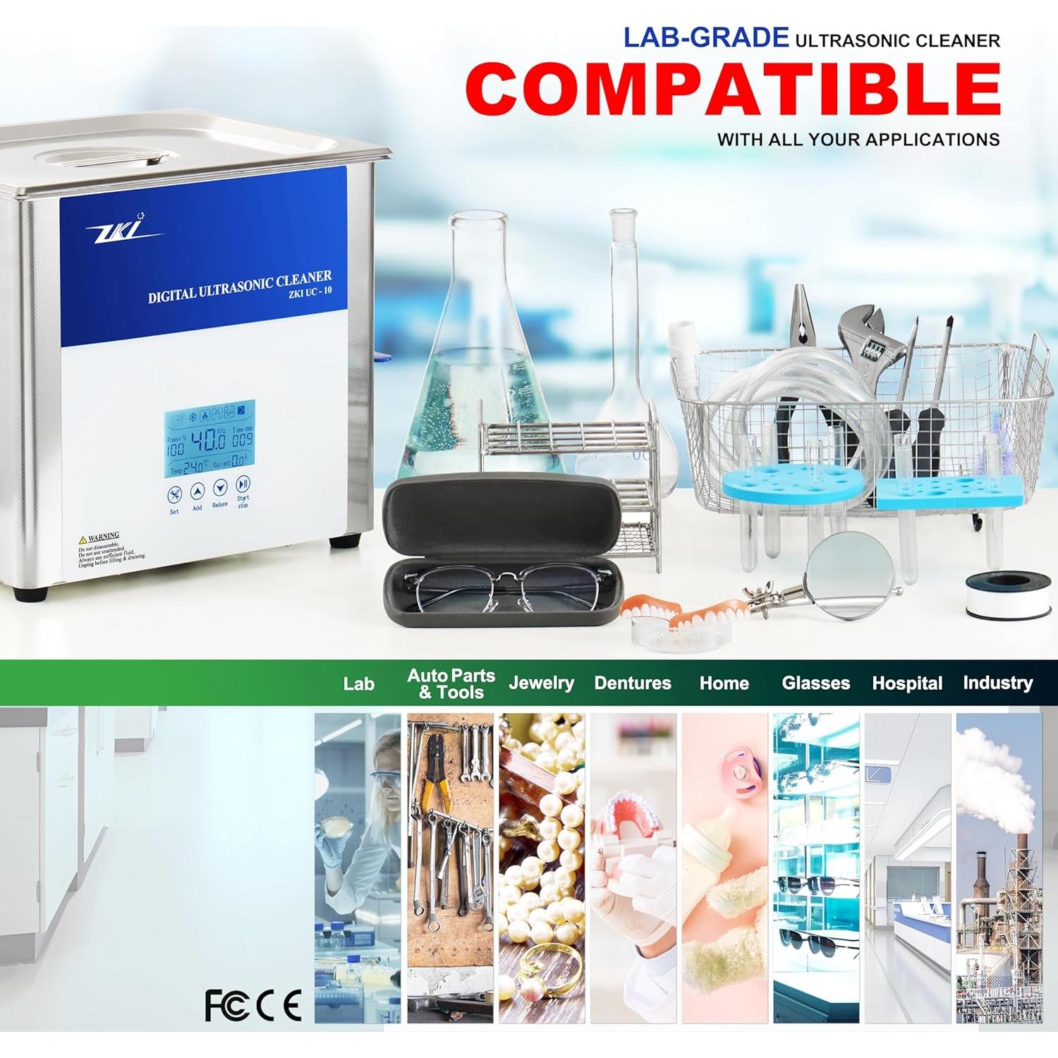 Máquina de Limpieza Ultrasonica ZKI 10L Digital 600W