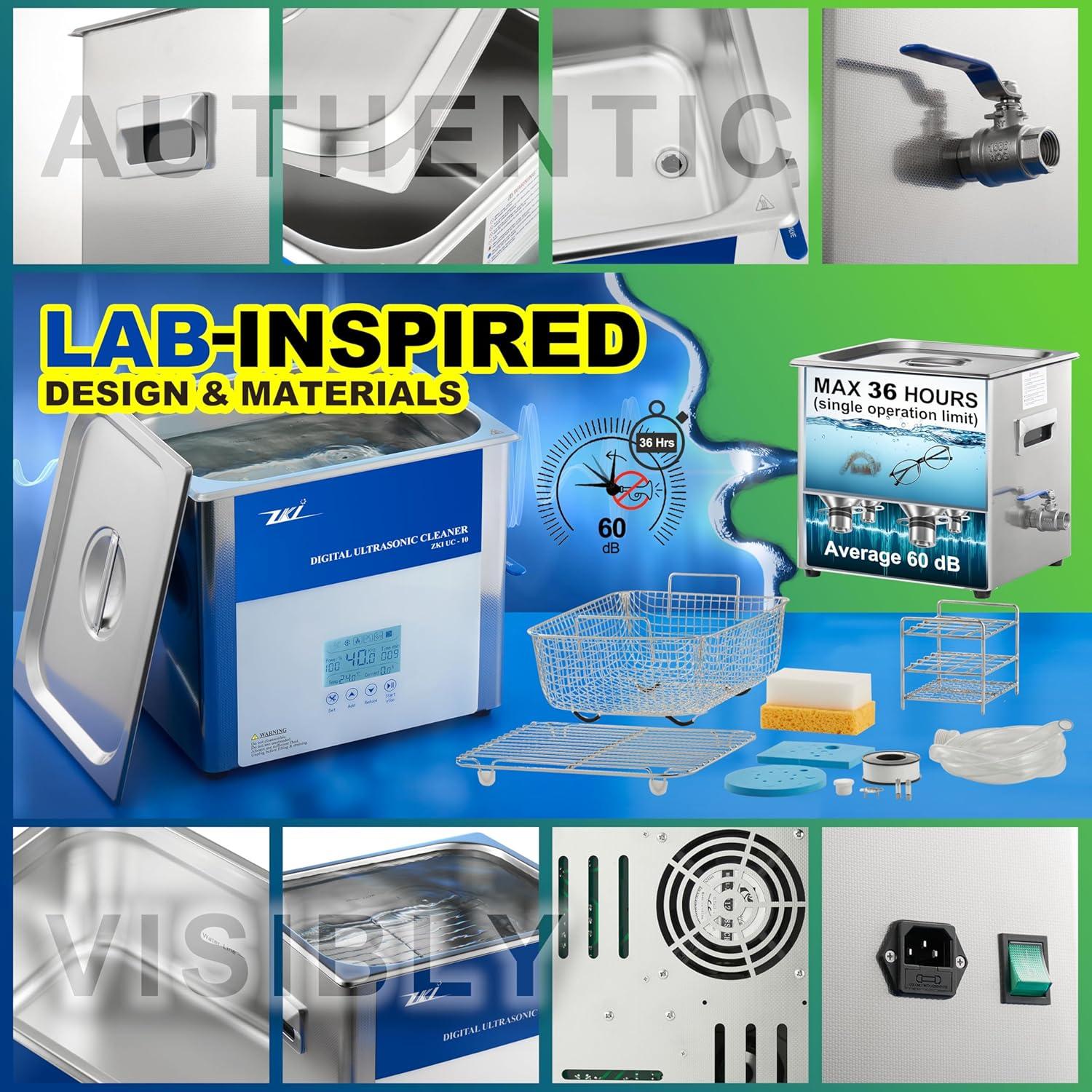 Máquina de Limpieza Ultrasonica ZKI 10L Digital 600W