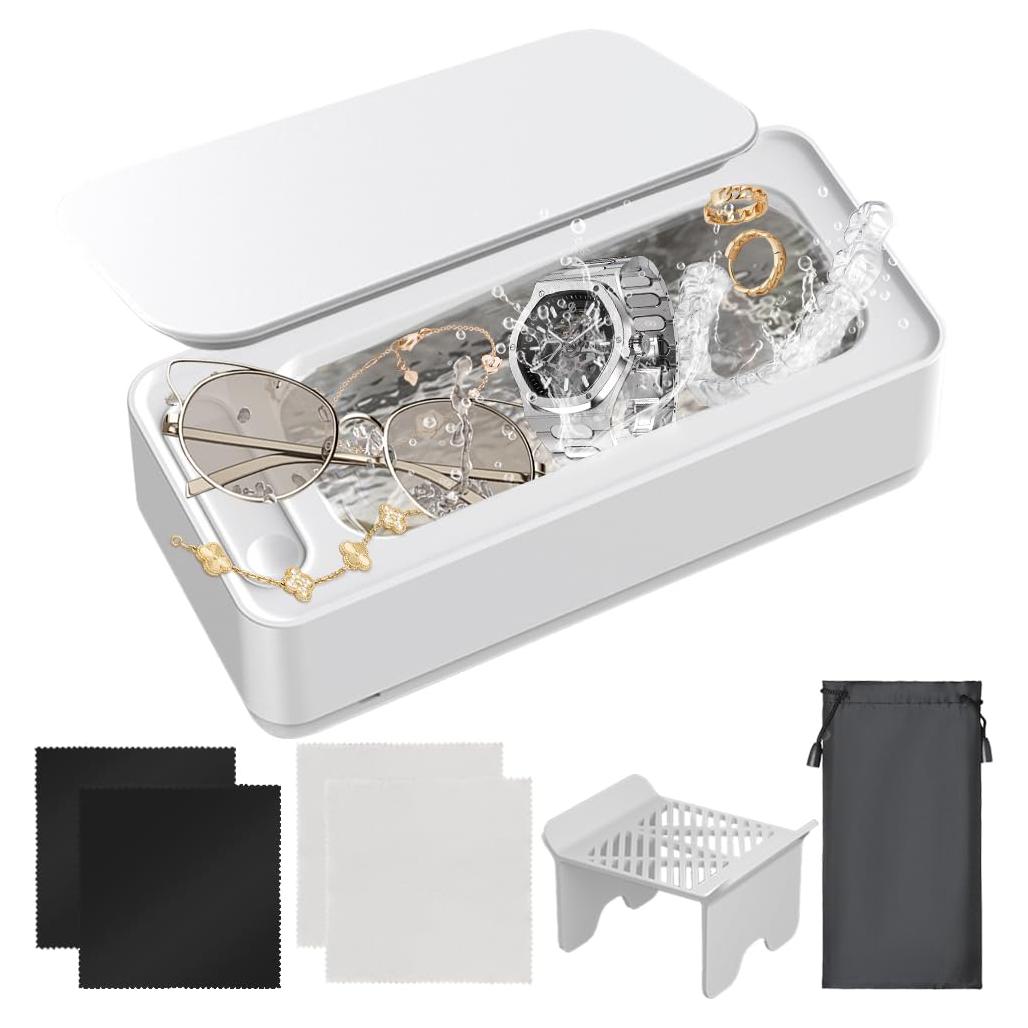 Limpiador Ultrasónico Wazusogok 45000Hz para Joyas y Gafas