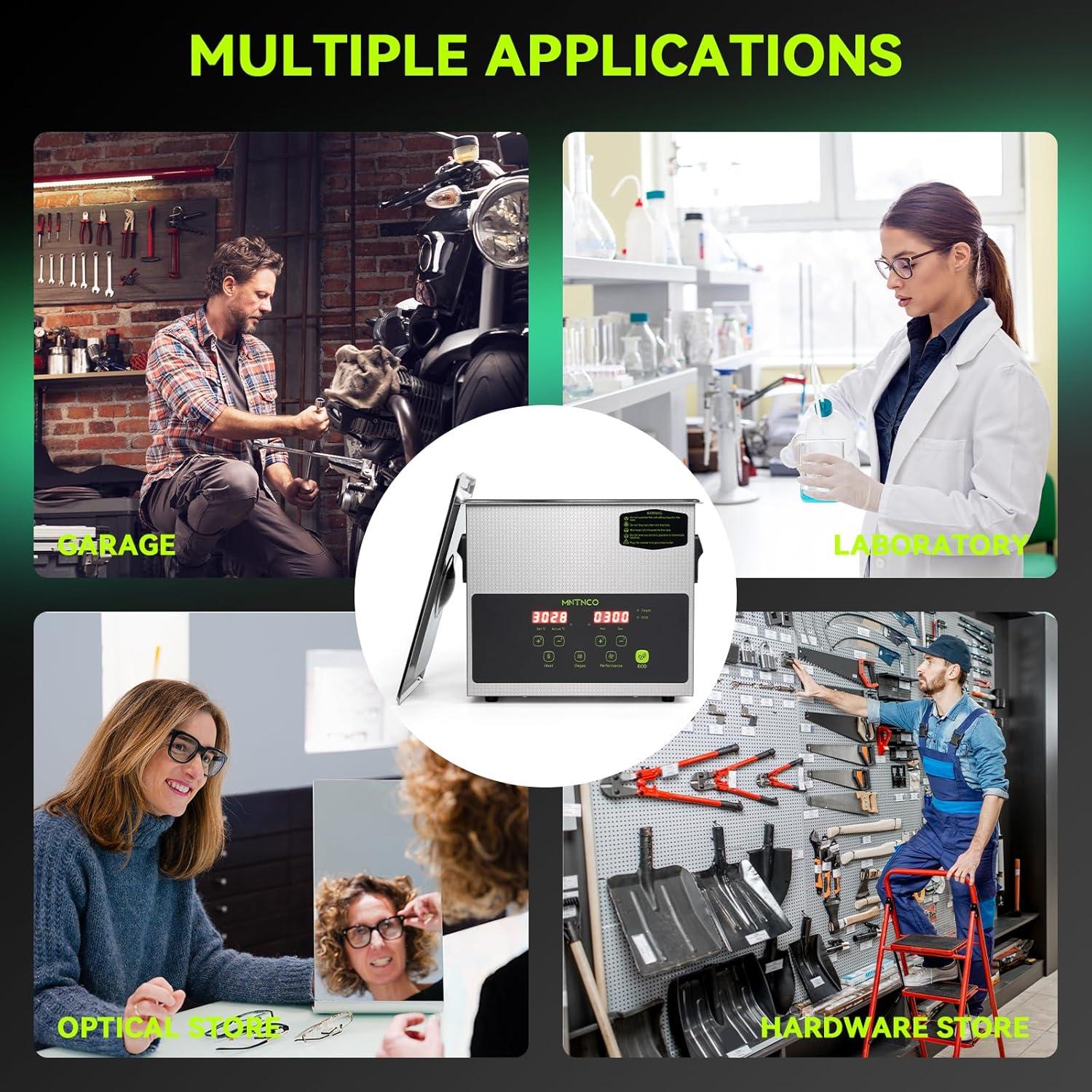 Limpiador ultrasónico 3L MNTNCO con modo ECO y calefacción