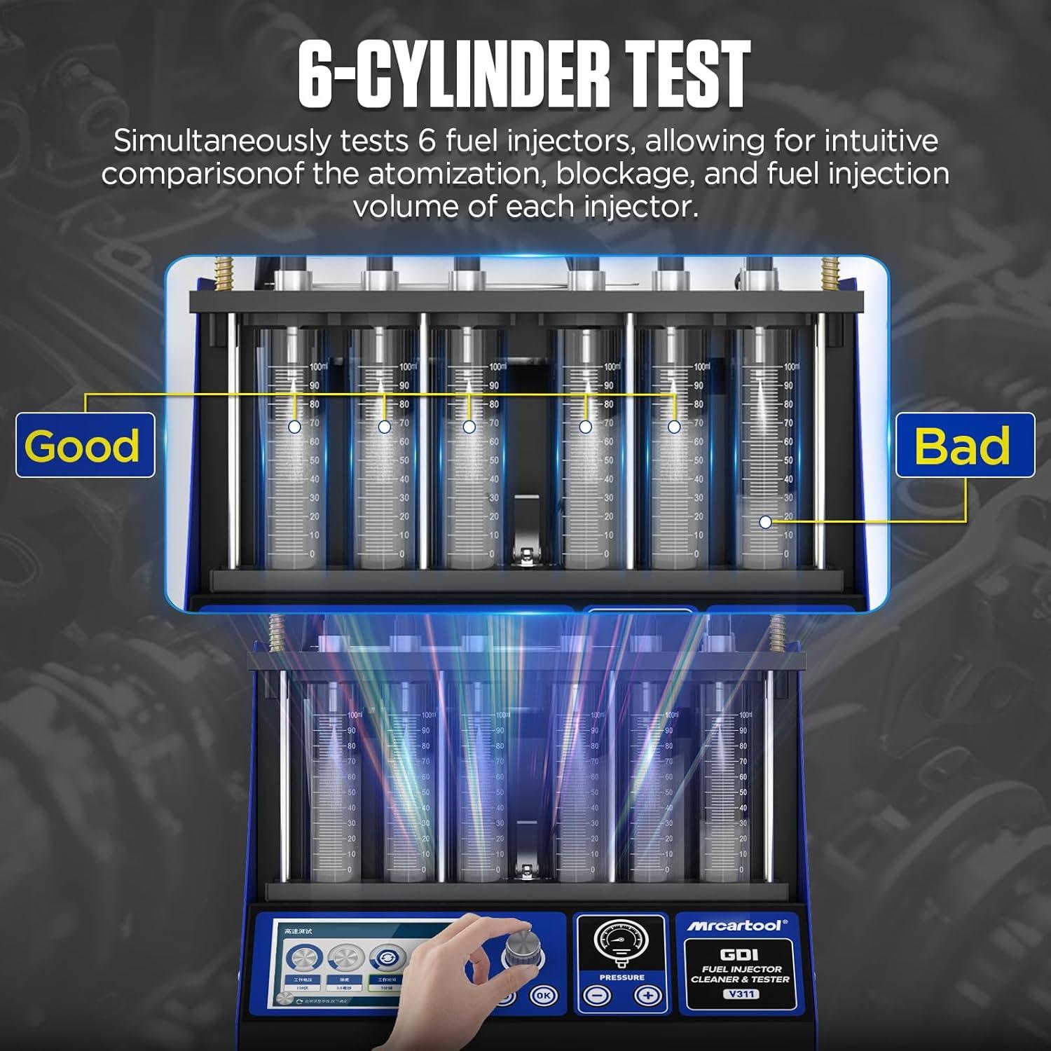 Limpiadora de Inyectores de Combustible PLAYOCCAR V311 6 Cilindros