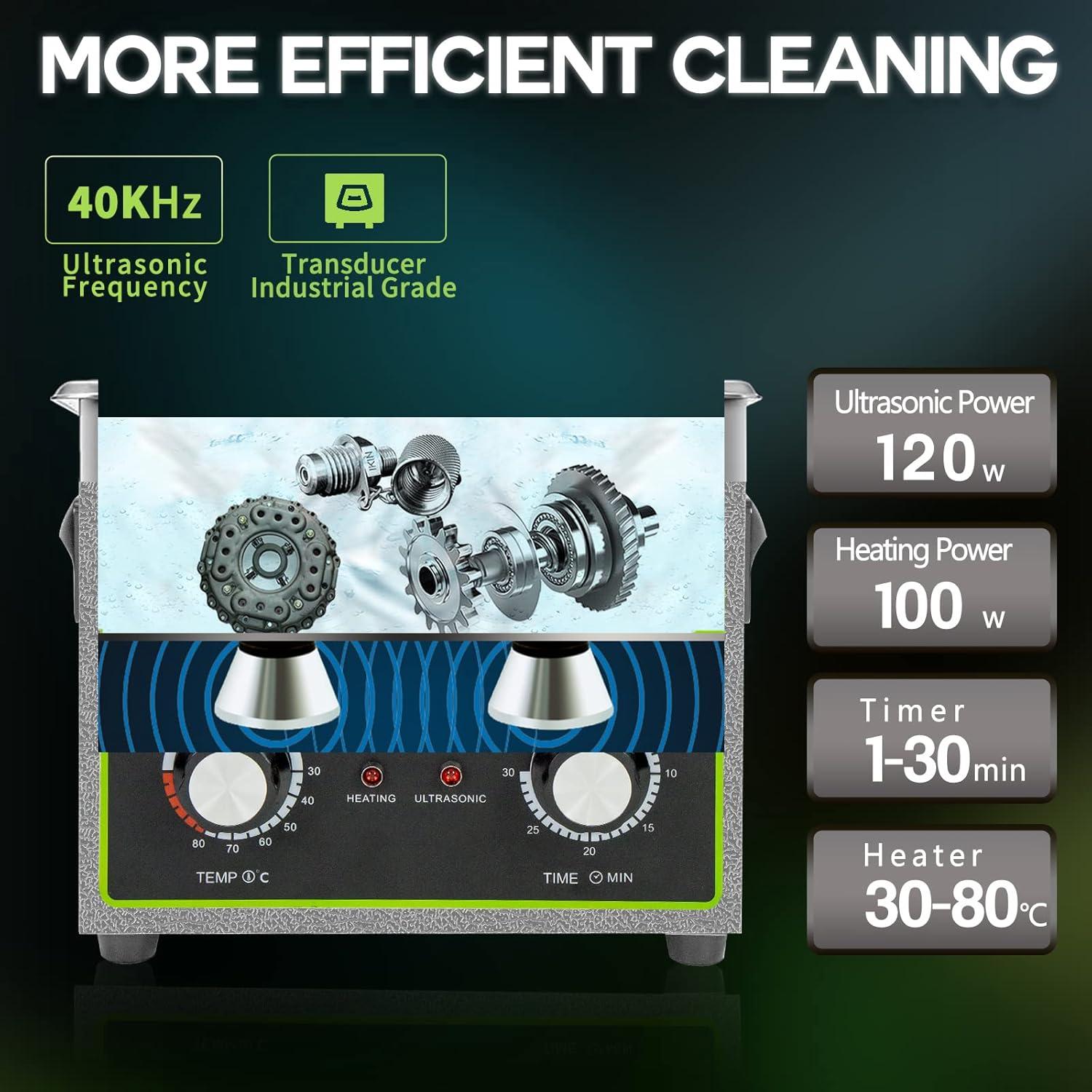 Limpiador Ultrasónico 3L ONEZILI con Canasta de Acero 120W