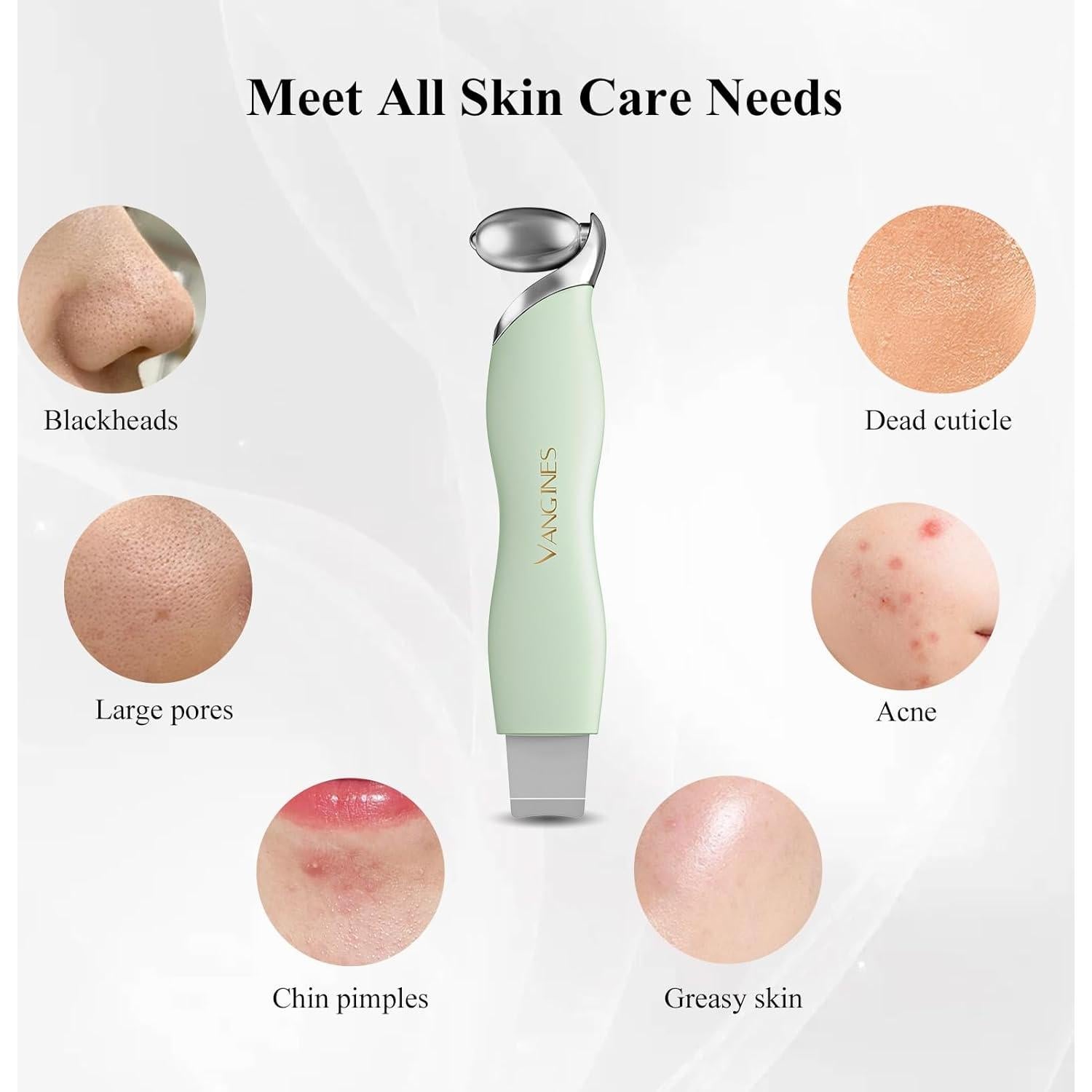 Espátula Limpiadora de Piel Vangines V1 con Rodillo de Hielo