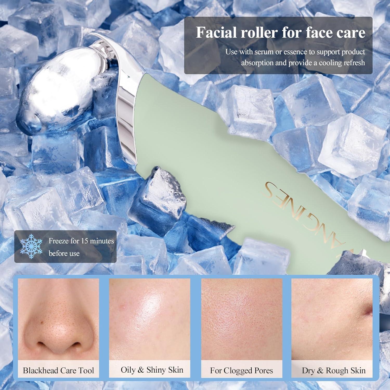 Espátula Limpiadora de Piel Vangines V1 con Rodillo de Hielo