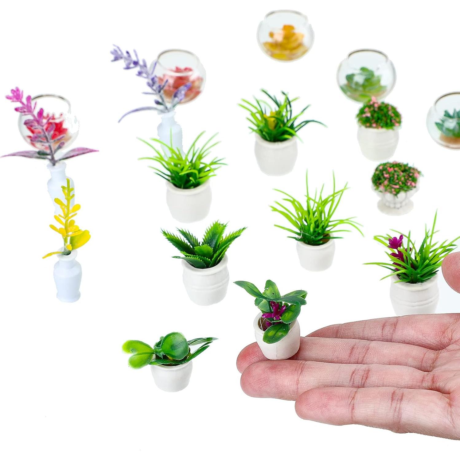 25 Plantas Artificiales en Macetas Miniatura Skylety
