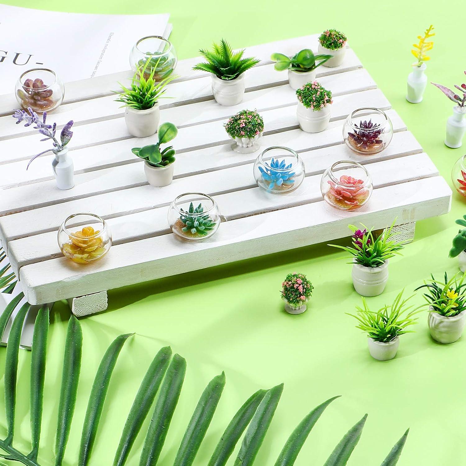 25 Plantas Artificiales en Macetas Miniatura Skylety