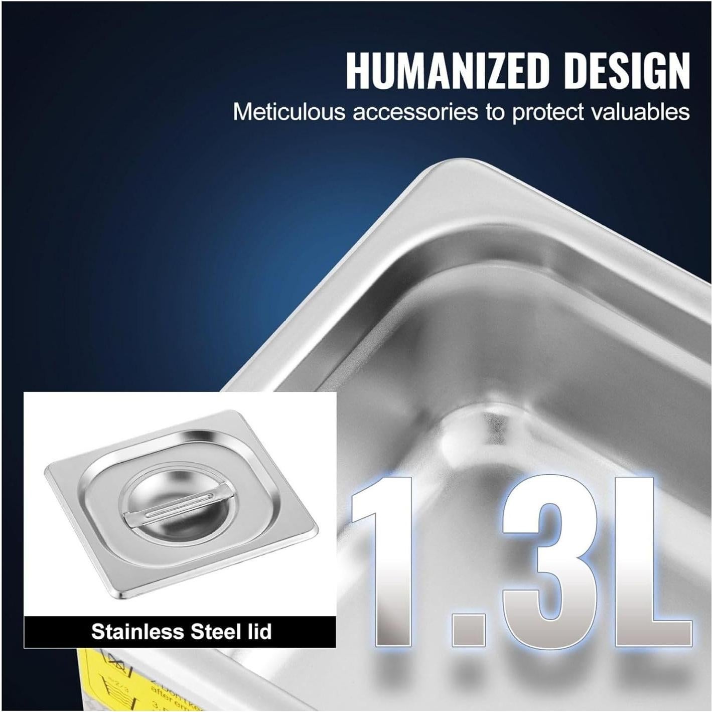 Limpiador Ultrasónico 1.3L Genérico con Temporizador Digital 40kHz