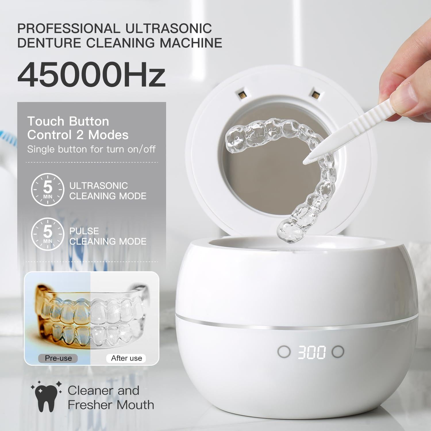 Limpiadora Ultrasónica AMDISI para Retenedores y Dentaduras 250ml