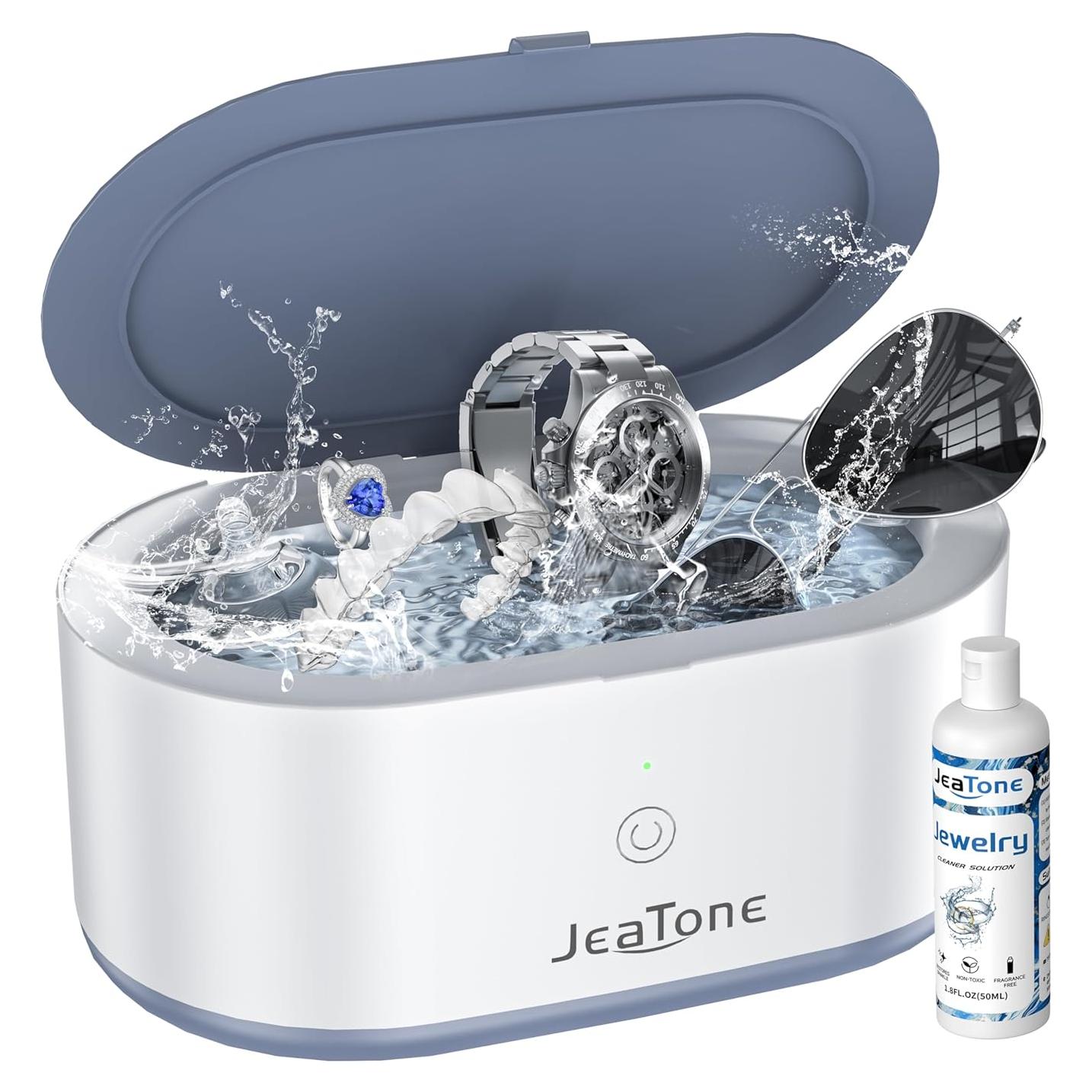 Limpiadora Ultrasónica de Joyas JeaTone 600ml 46KHz Gris