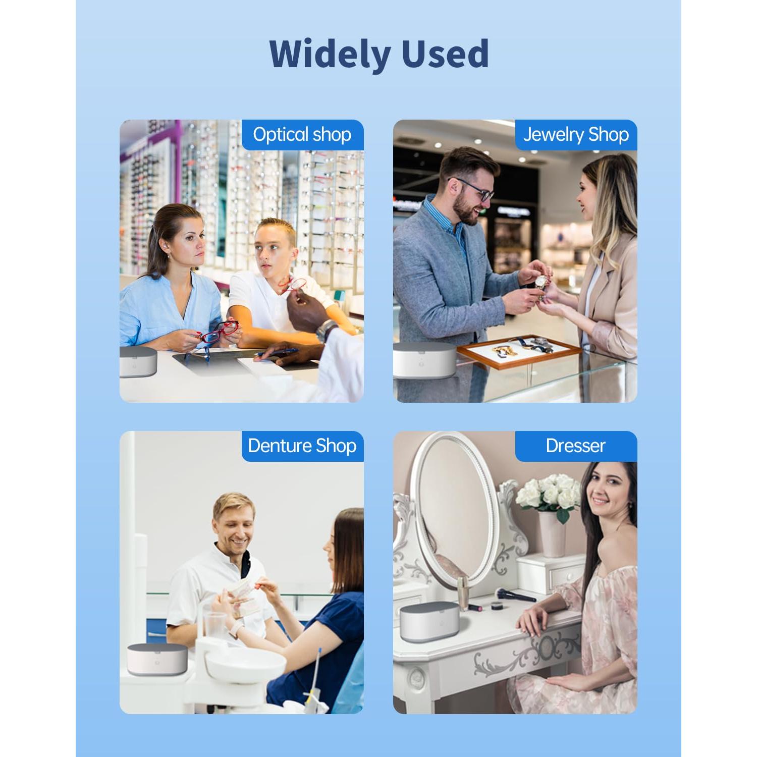 Limpiadora Ultrasónica de Joyas JeaTone 600ml 46KHz Gris