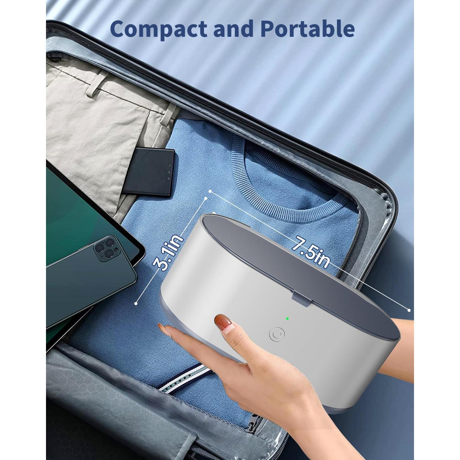 Limpiadora Ultrasónica de Joyas JeaTone 600ml 46KHz Gris