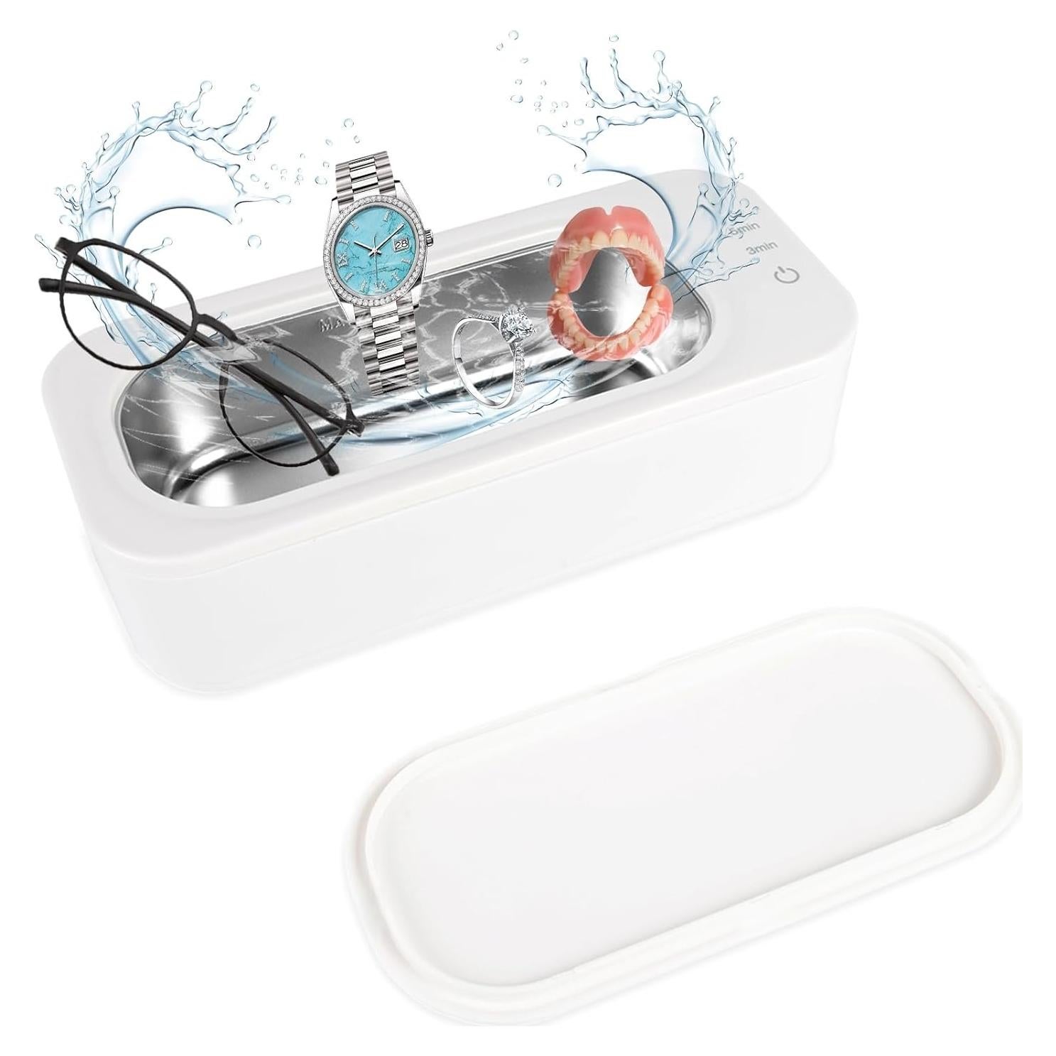 Limpiador Ultrasónico de Joyas Farady 350ml 47kHz Acero Inoxidable