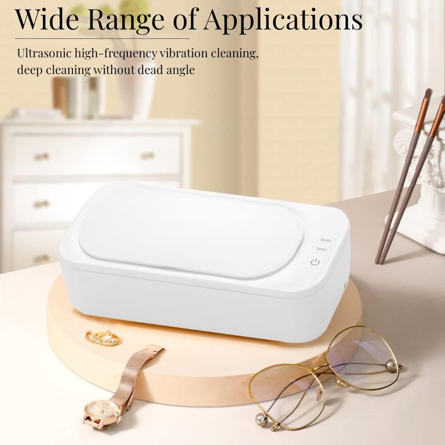 Limpiador Ultrasónico de Joyas Farady 350ml 47kHz Acero Inoxidable