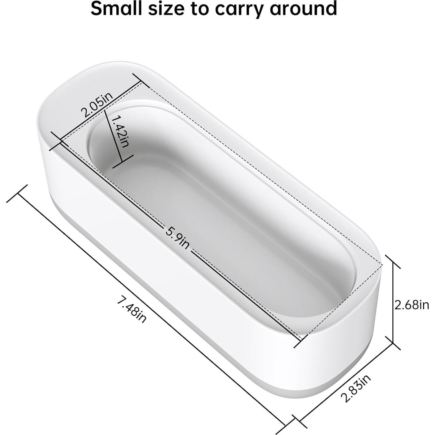 Limpiador Ultrasónico de Joyas Hombasing 45KHz UV 240g