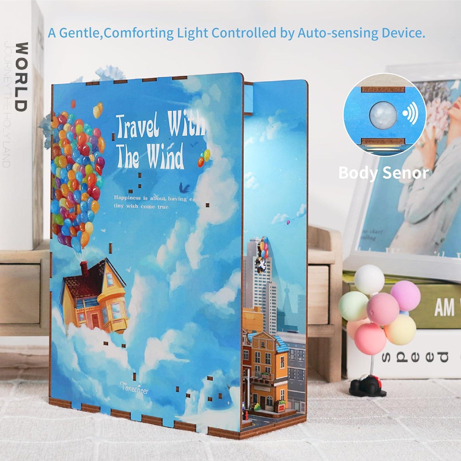 Kit DIY Tonecheer Casa Voladora 3D con Luz LED