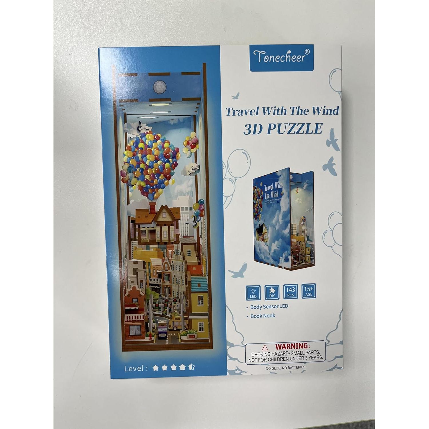 Kit DIY Tonecheer Casa Voladora 3D con Luz LED