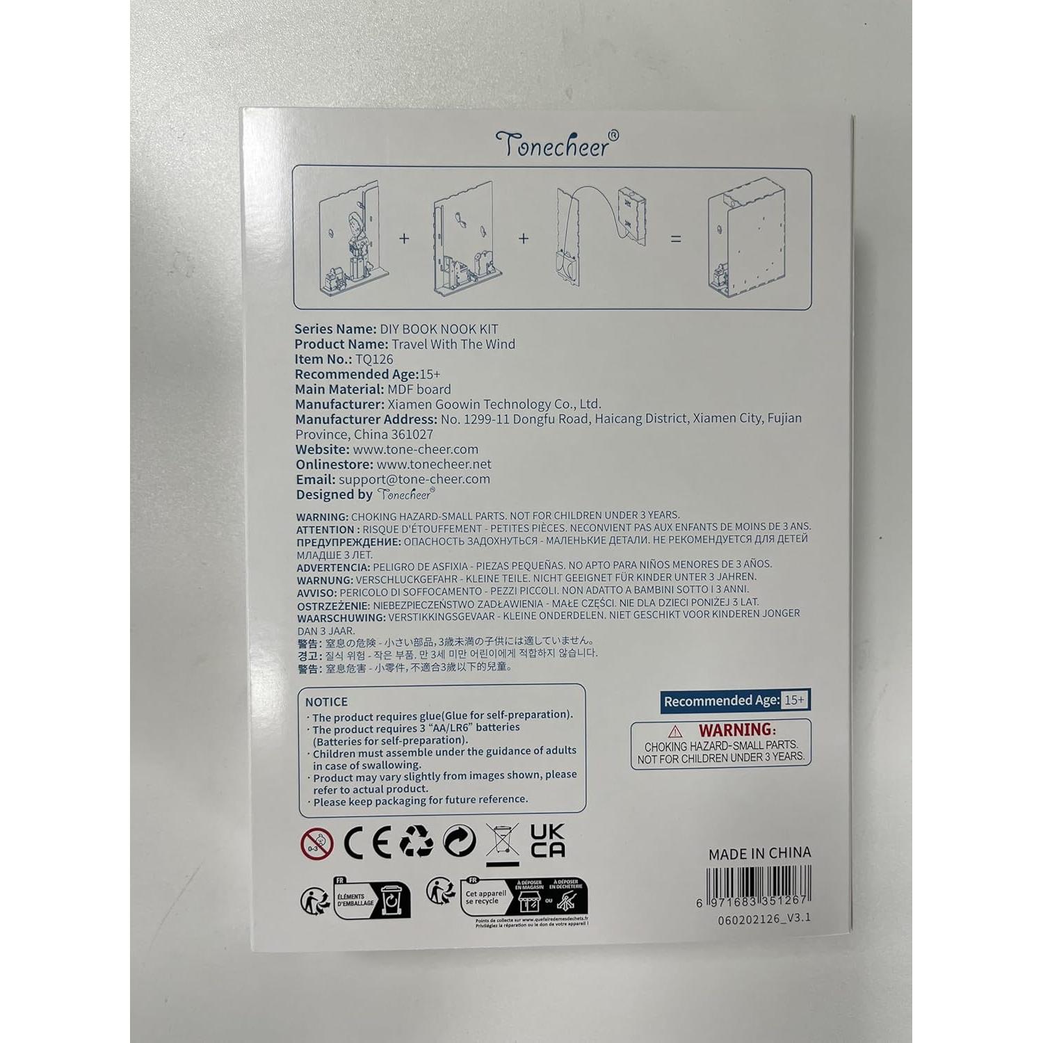 Kit DIY Tonecheer Casa Voladora 3D con Luz LED