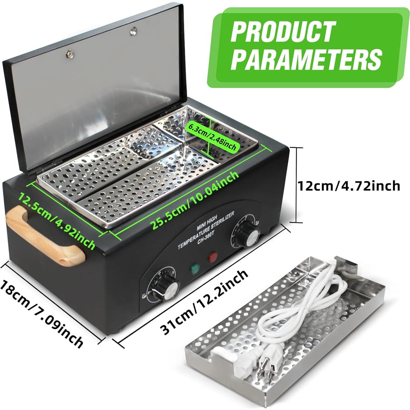 Caja de limpieza de herramientas metálicas Vixest 1.5L 300W