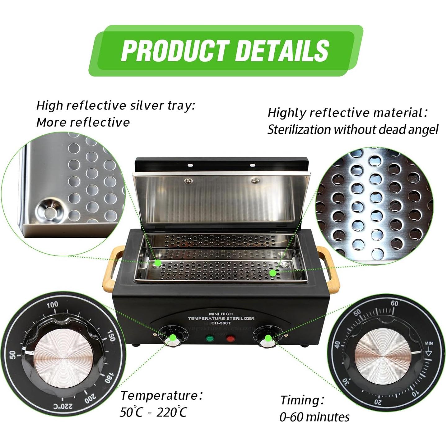 Caja de limpieza de herramientas metálicas Vixest 1.5L 300W