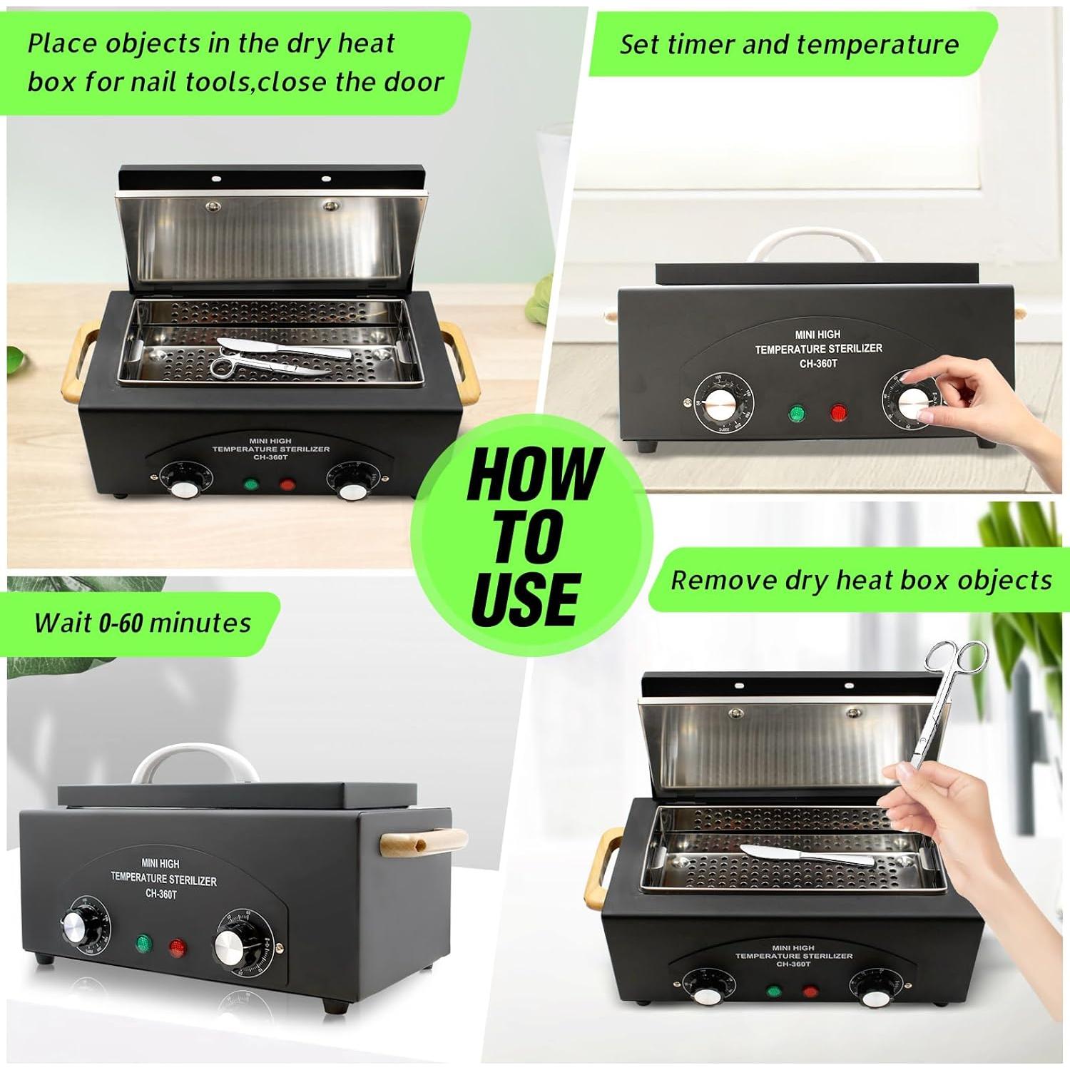 Caja de limpieza de herramientas metálicas Vixest 1.5L 300W