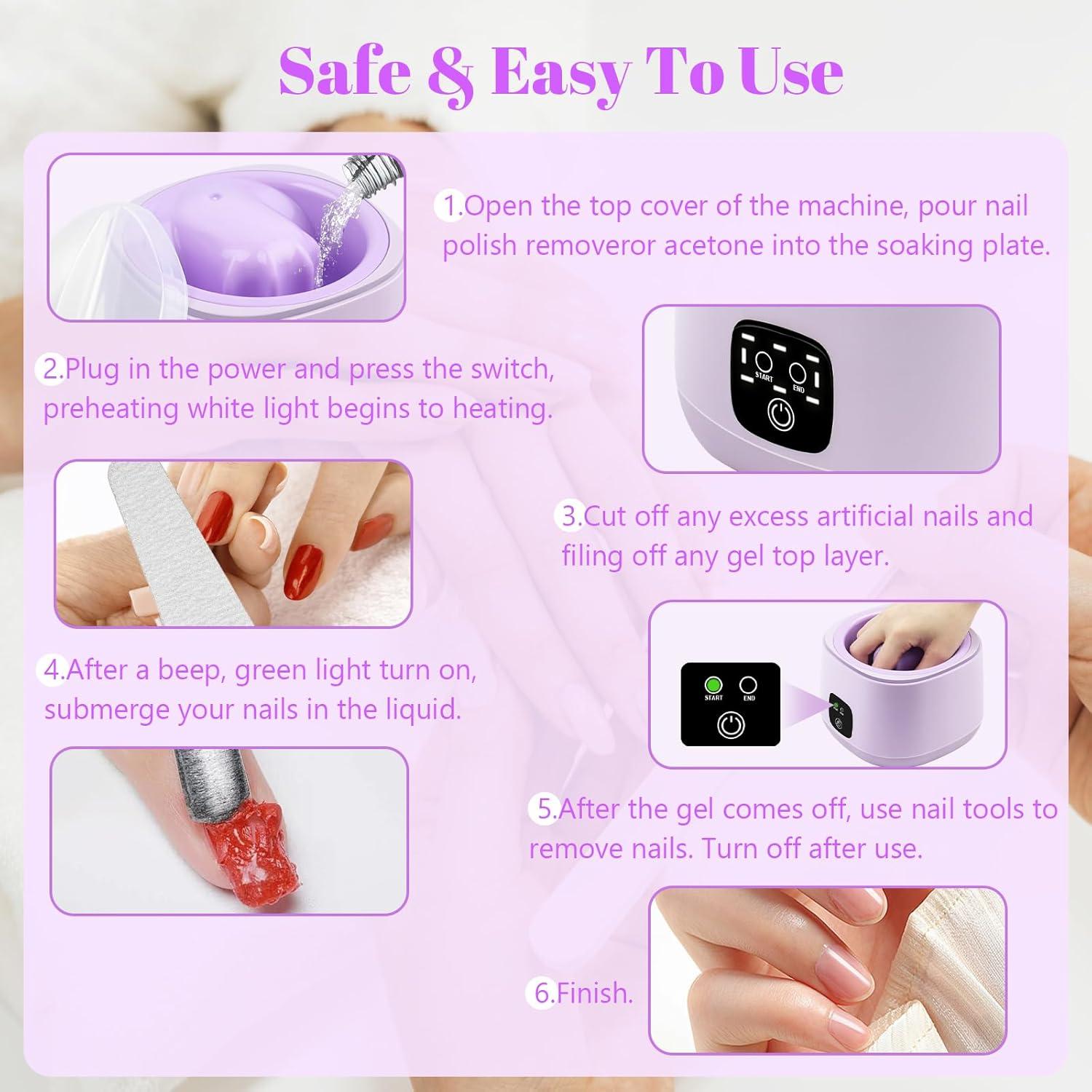 Tazón Eléctrico para Remojo de Uñas YUJOIBAN 20.1x15cm