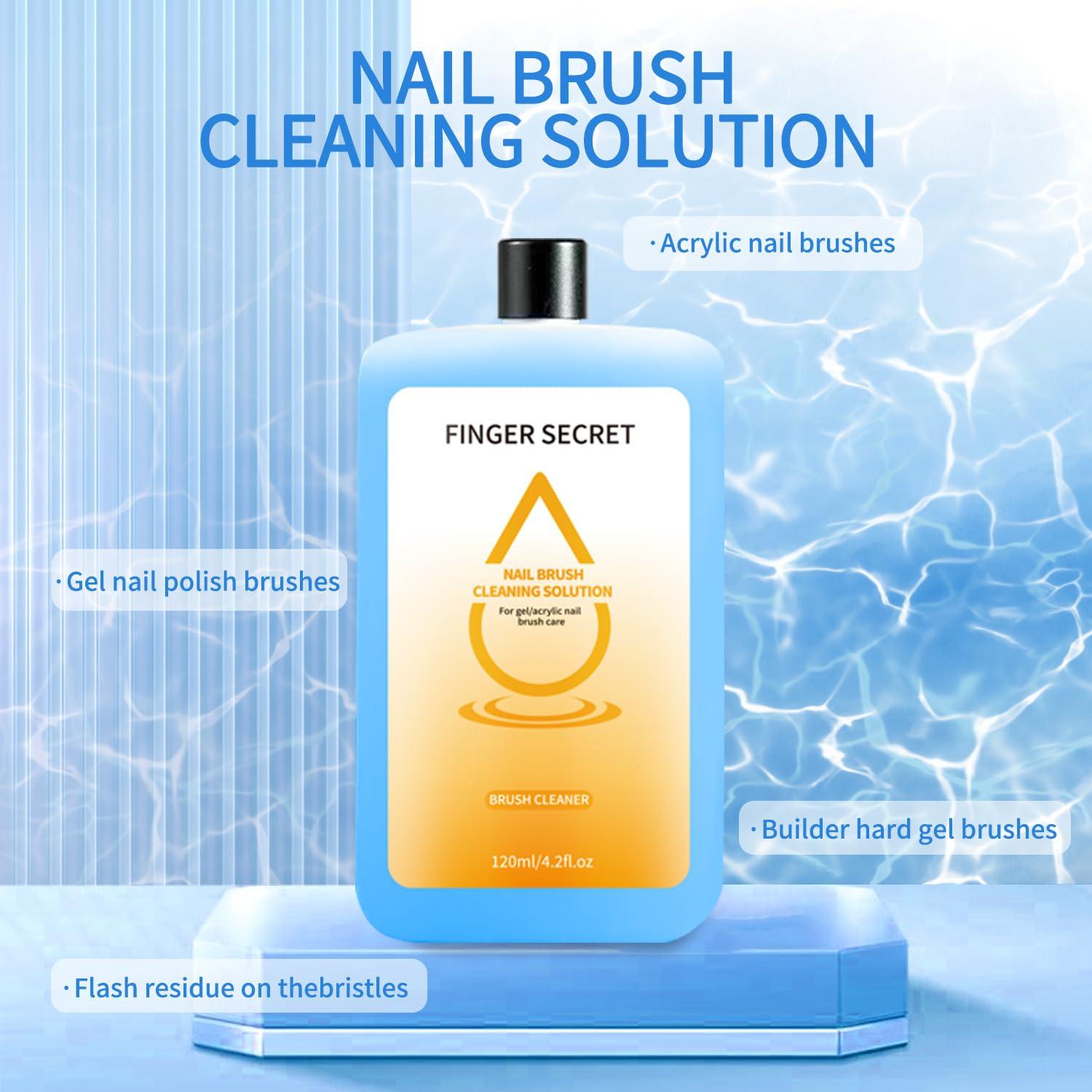 Limpiador de Brochas de Uñas Finger Secret 120ml - Profesional