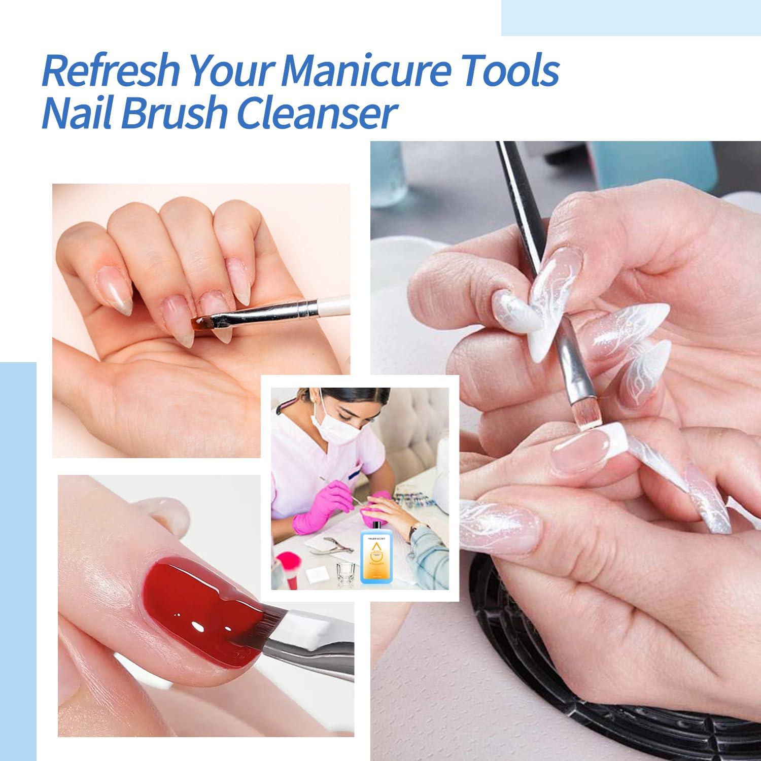 Limpiador de Brochas de Uñas Finger Secret 120ml - Profesional