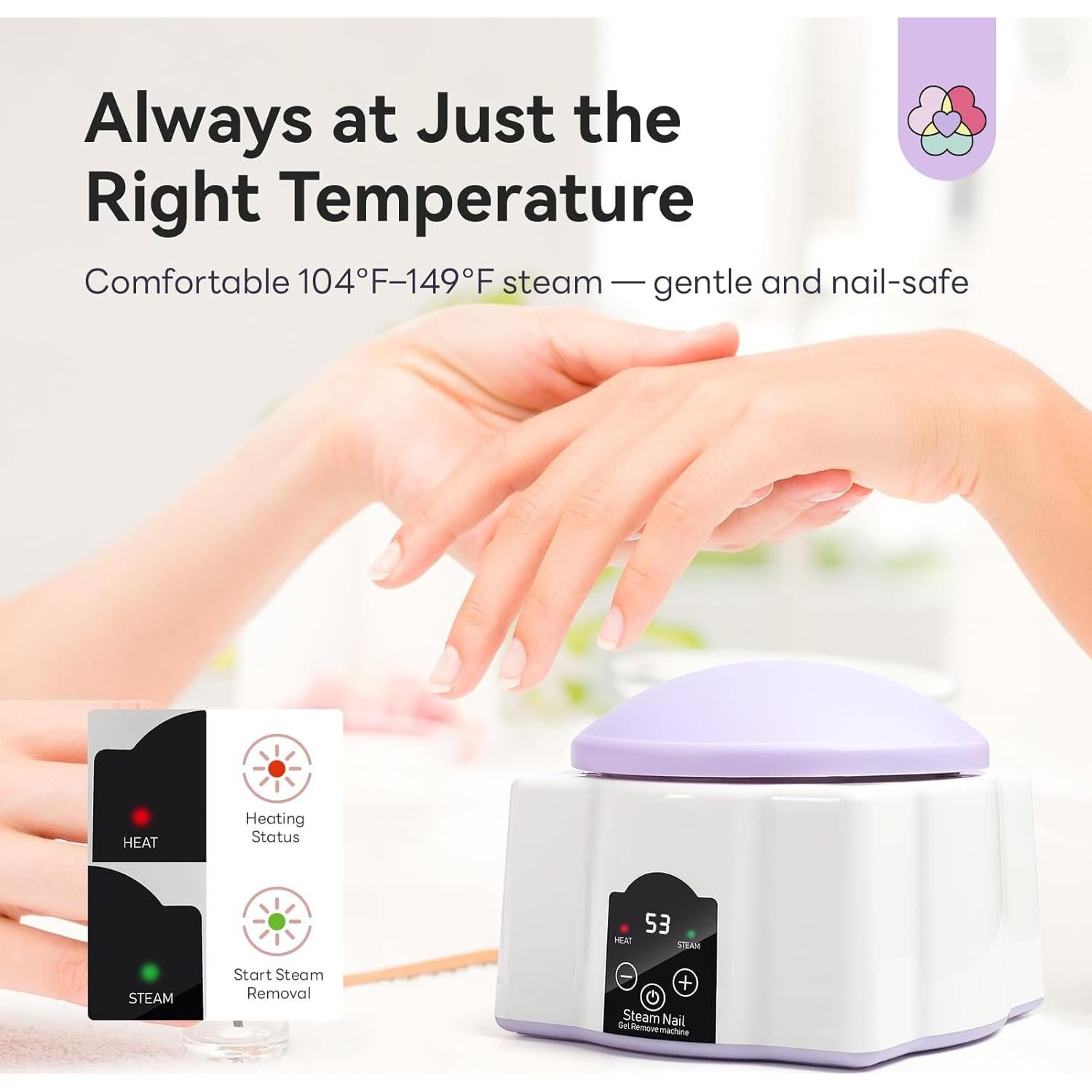 Removedor de Esmalte SAVILAND con Vapor y Tazón Eléctrico