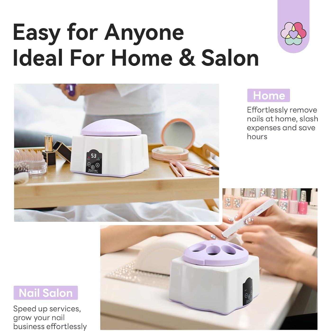 Removedor de Esmalte SAVILAND con Vapor y Tazón Eléctrico