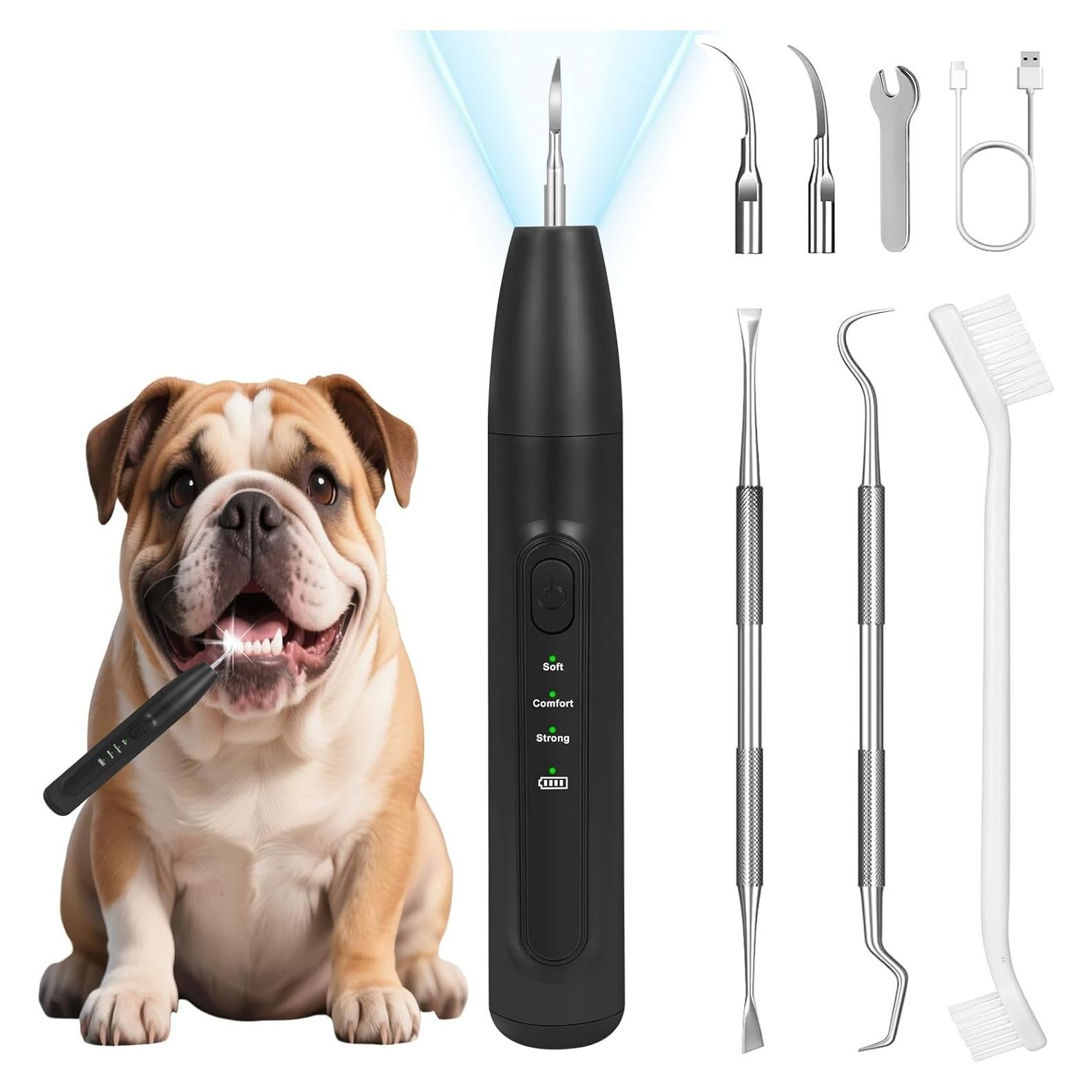 Kit de Limpieza Dental para Perros Litcuidi J09G - 3 Modos, USB