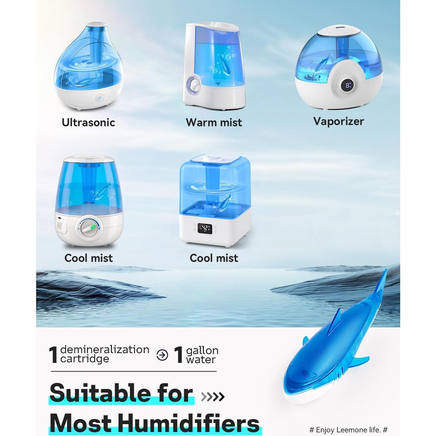 Paquete de 6 Limpiadores de Humidificador Leemone - Flotador Desmineralizador