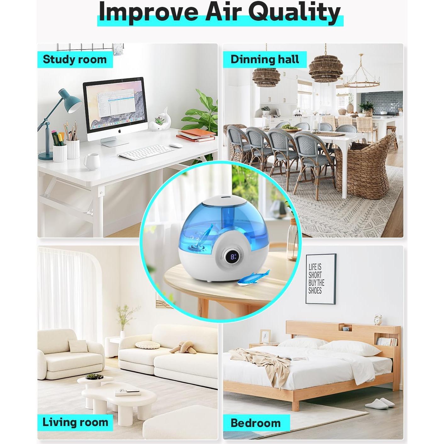 Paquete de 6 Limpiadores de Humidificador Leemone - Flotador Desmineralizador