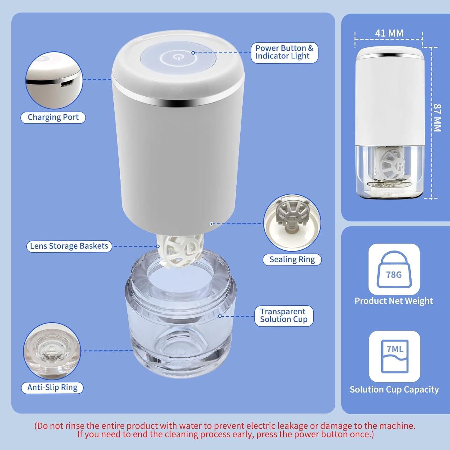 Limpiadora Ultrasónica de Lentes de Contacto LADYPONYCSC CLC-W