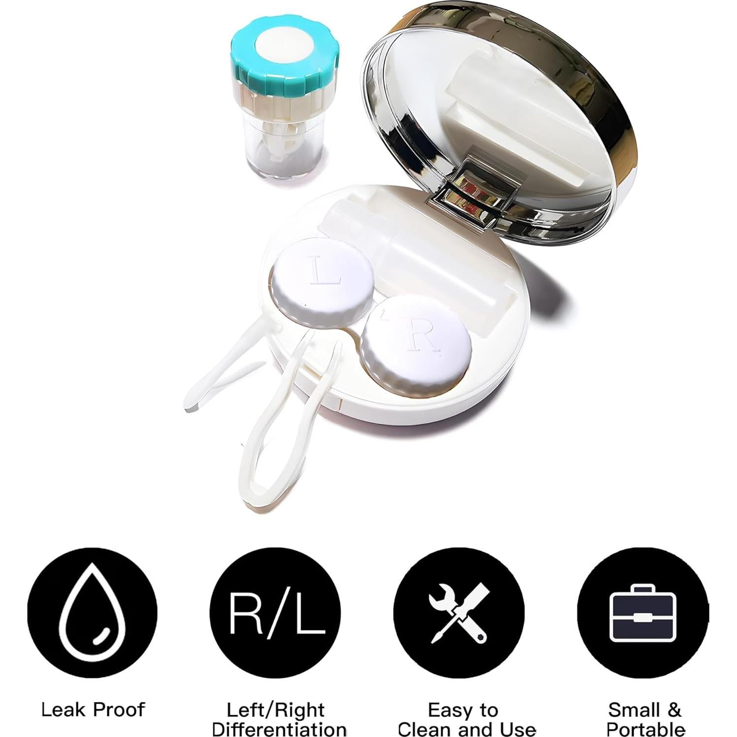 Kit de Viaje para Lentes de Contacto Mokiwala 5 en 1 Cara de Sol