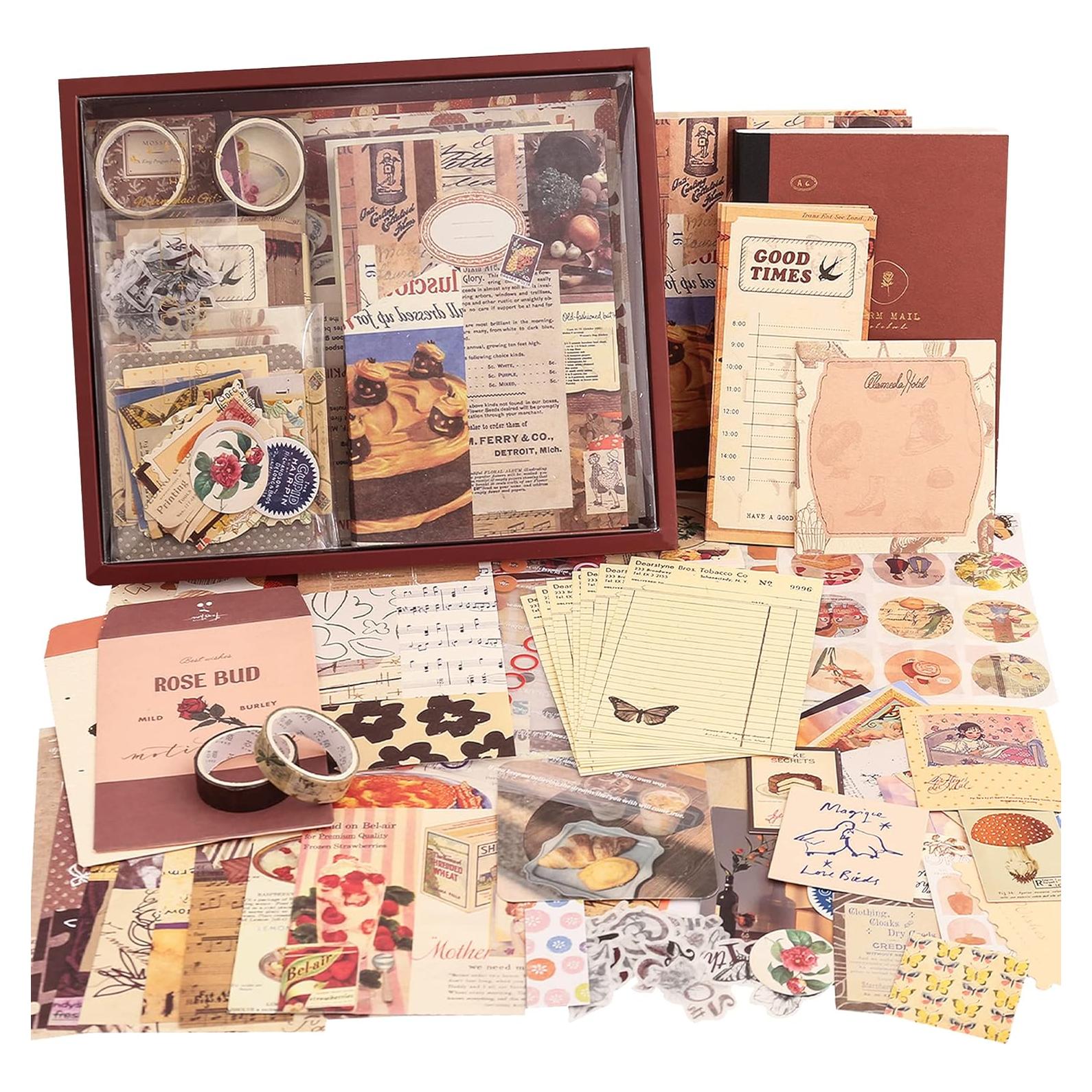 Kit de Scrapbooking Vintage 348 Piezas emmoolife A6