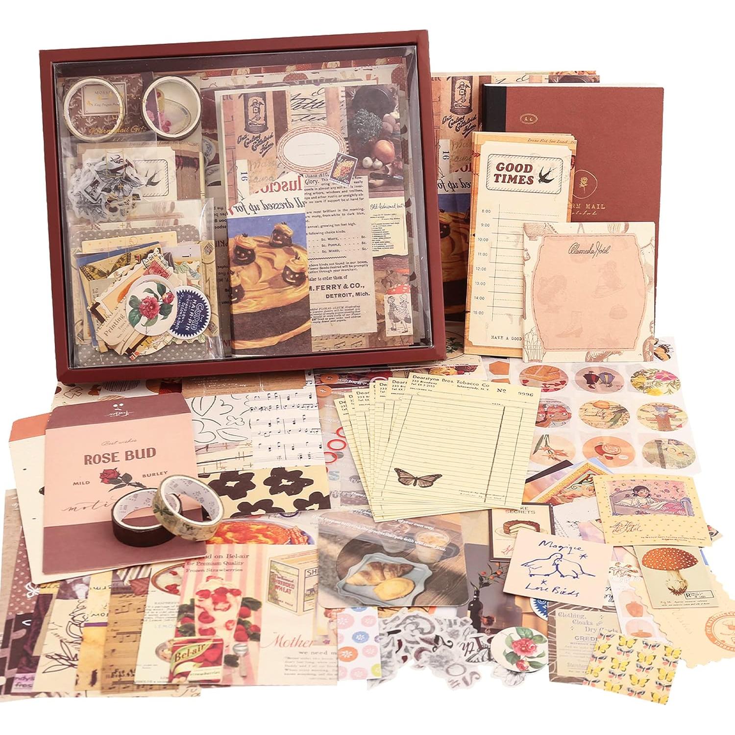Kit de Scrapbooking Vintage 348 Piezas emmoolife A6
