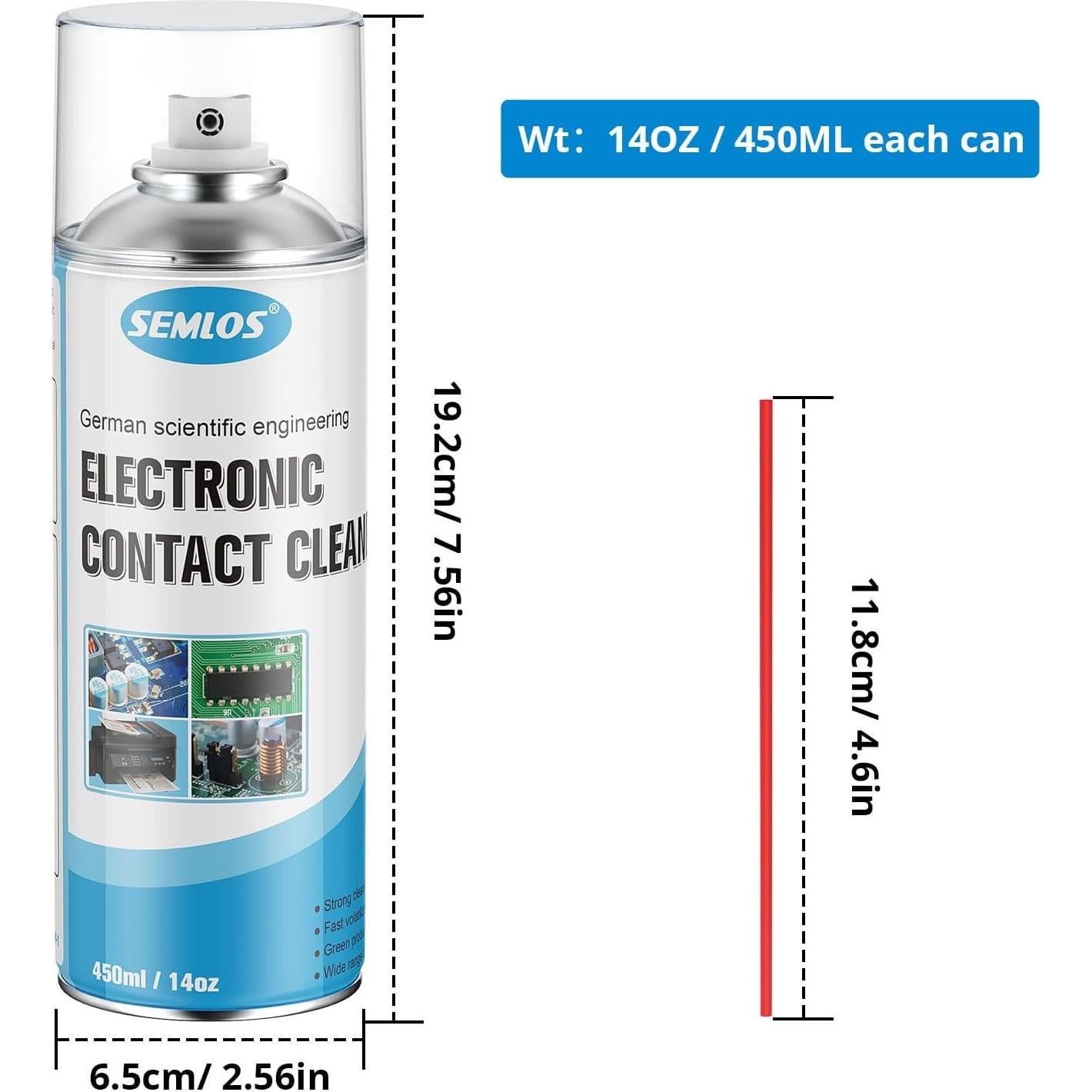 Aerosol Limpiador Eléctrico Semlos 396.9 g para Conexiones