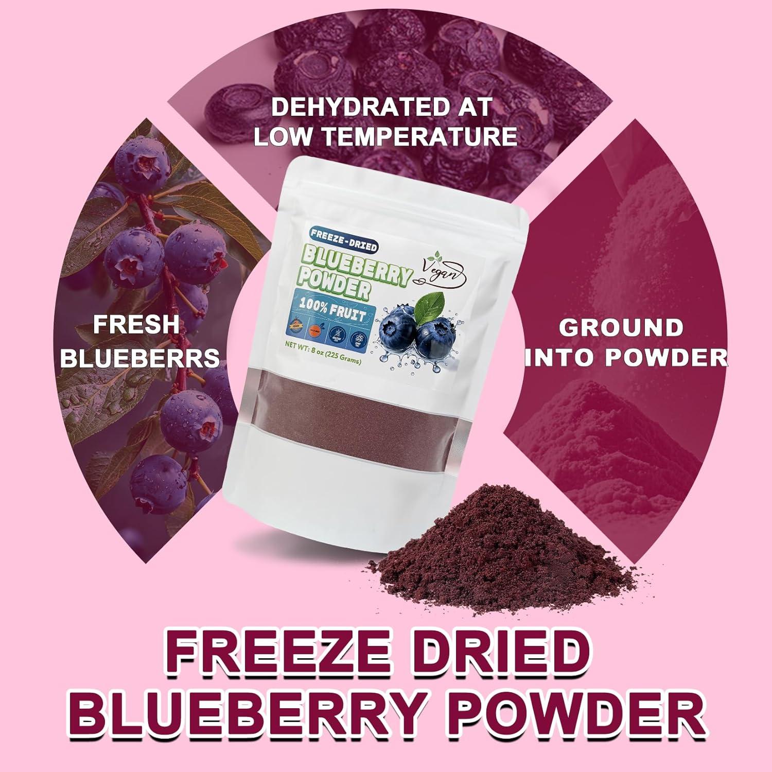 Polvo de Arándano Liofilizado Muloen 226g Sin Azúcar Añadido