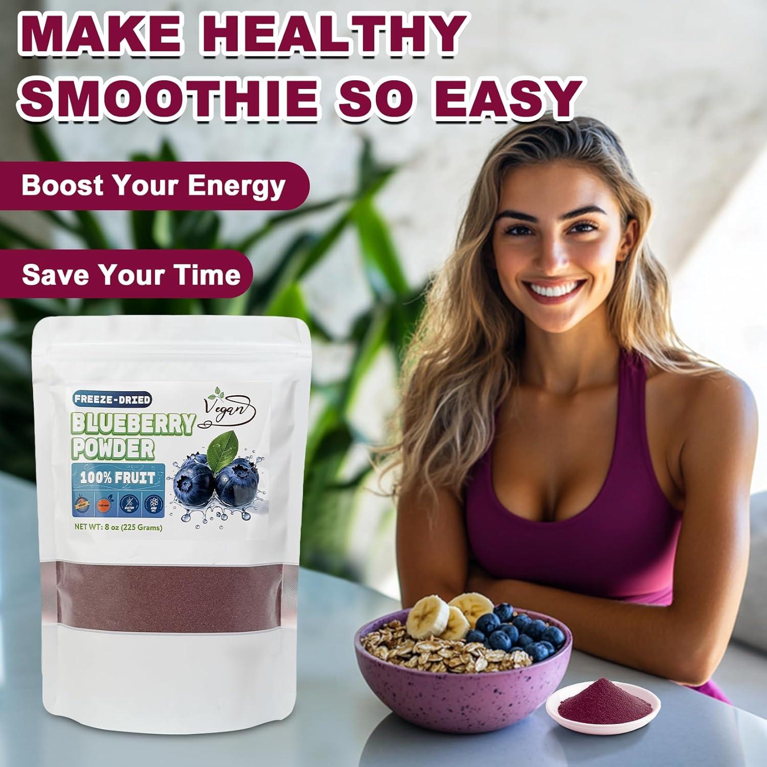 Polvo de Arándano Liofilizado Muloen 226g Sin Azúcar Añadido