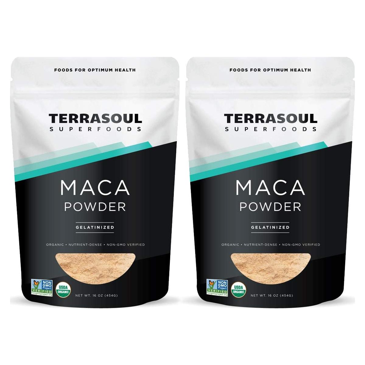 Polvo de Maca Gelatinizado Orgánico Terrasoul 907 g - Energía