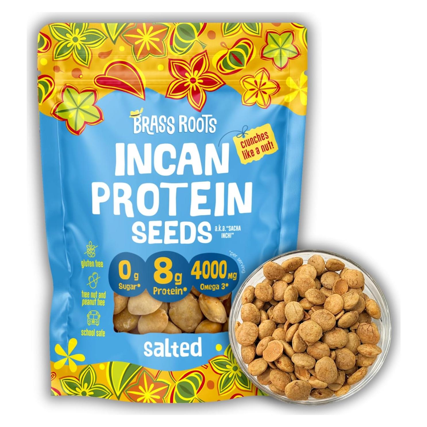 Semillas de Proteína Inca Orgánicas Brass Roots 283.5 g Saladas