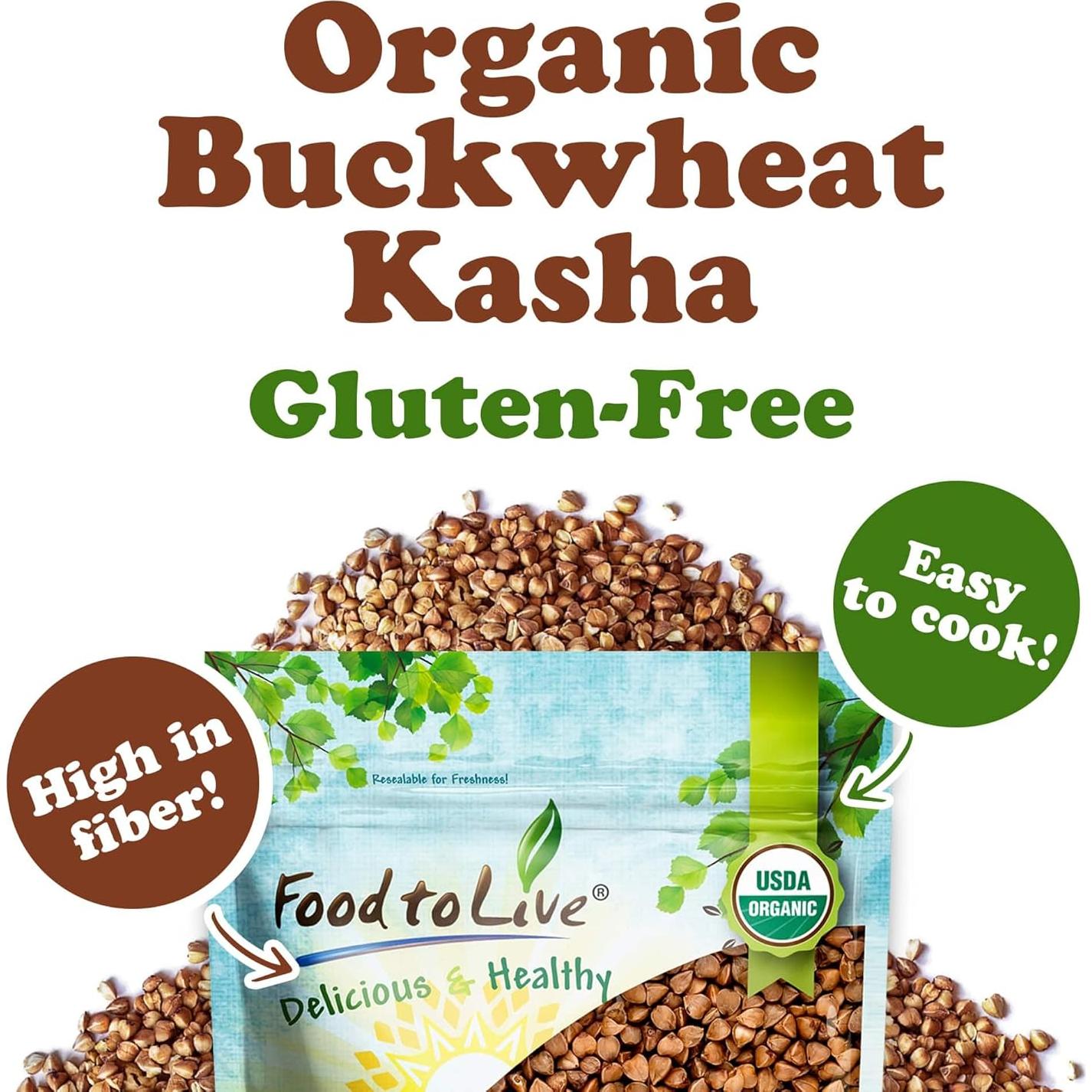 Alforfón Tostado Orgánico Sin Gluten Food to Live 2.27 kg