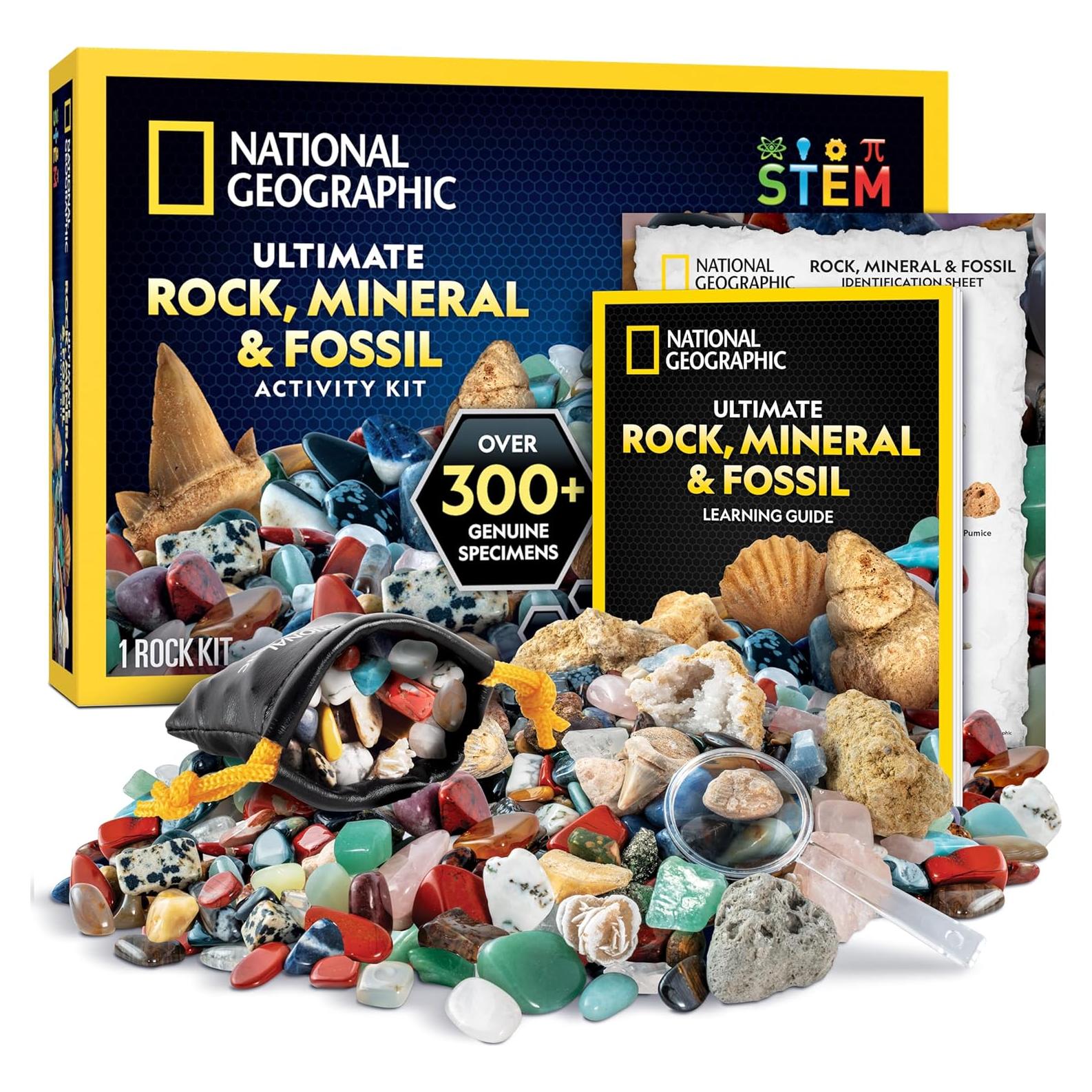Caja de Colección de Rocas National Geographic - 300 Piezas