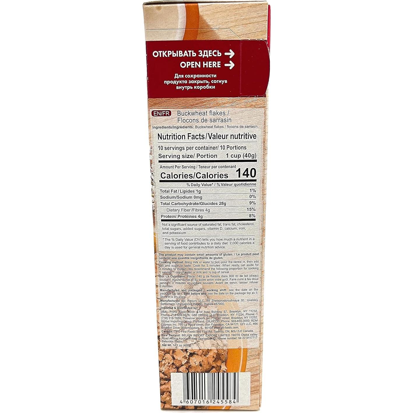 Copos de Trigo Sarraceno Uvelka 400g Sin Gluten Kosher