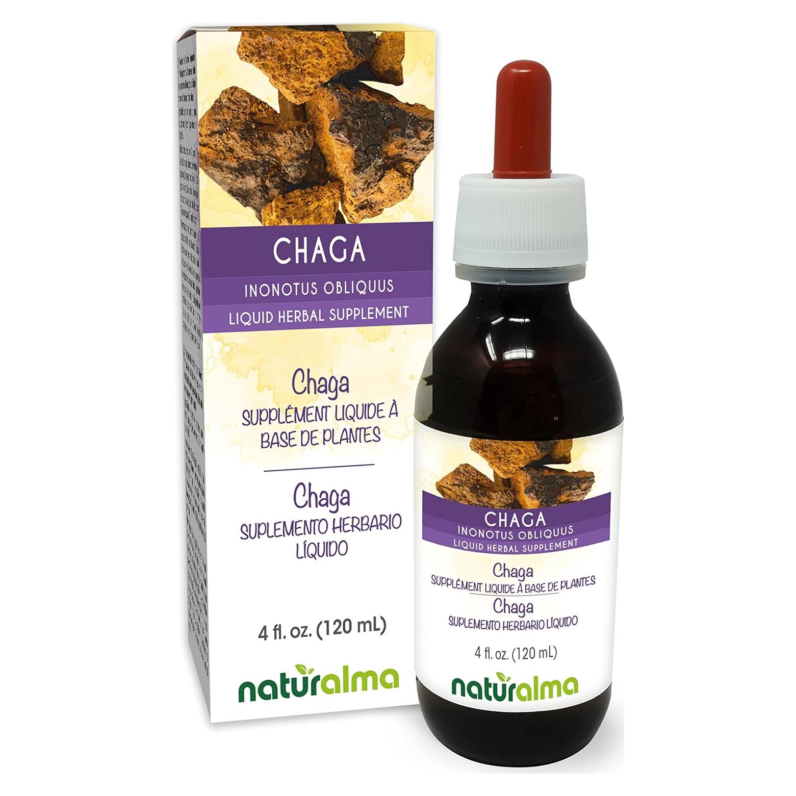 Tintura de Hongo Chaga Naturalma 118 ml - Suplemento Vegano