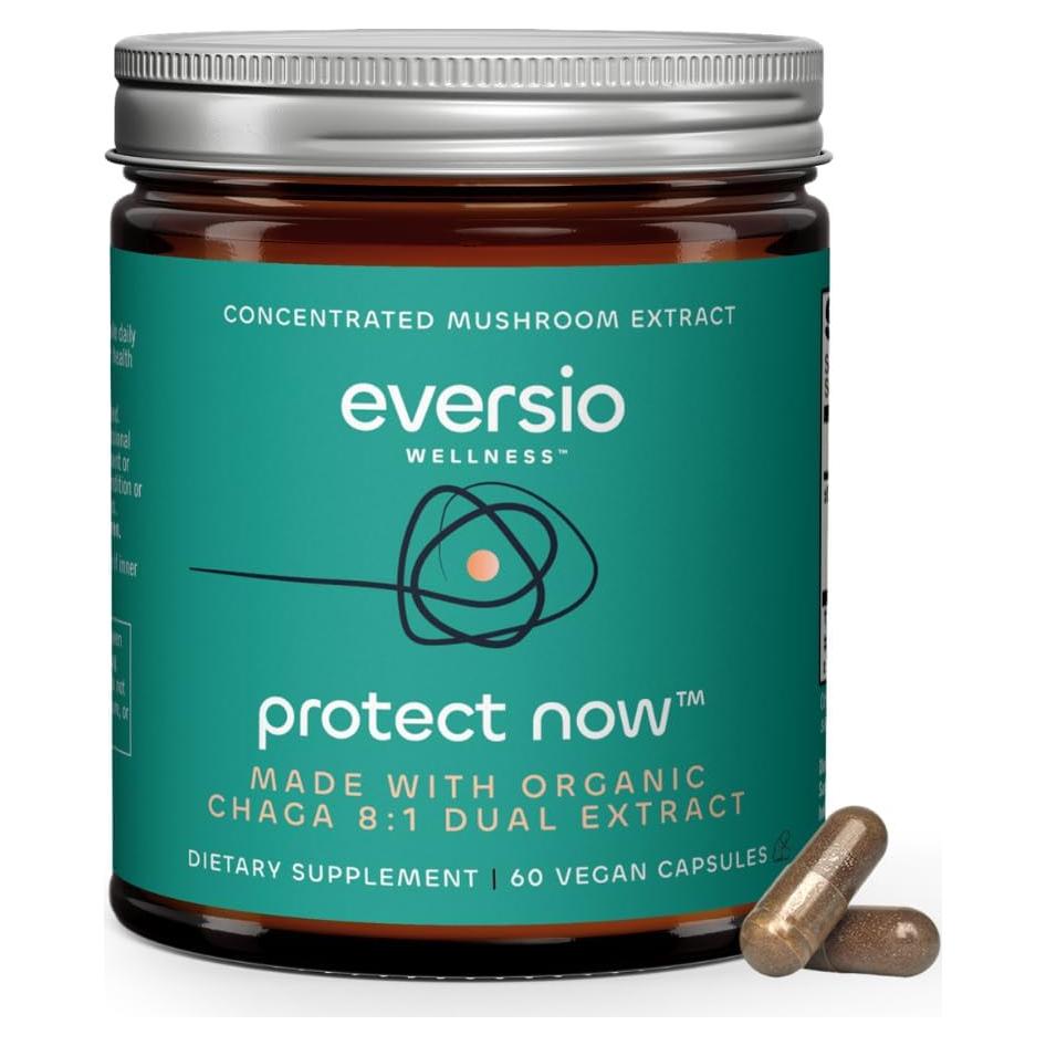 Suplemento Orgánico Chaga Eversio Wellness 60 Cápsulas Veganas