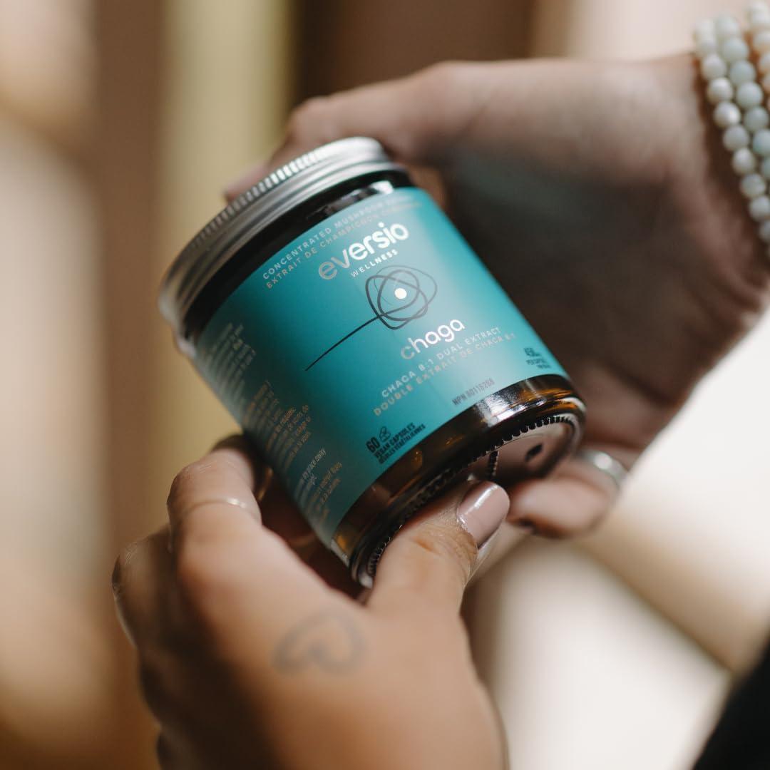 Suplemento Orgánico Chaga Eversio Wellness 60 Cápsulas Veganas